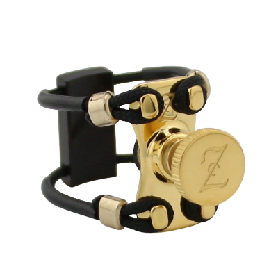 Zac ZL-3202NX New Gold Wood Ligature X-Grip - For Eb Piccolo Clarinet Mouthpiece, Medium Size