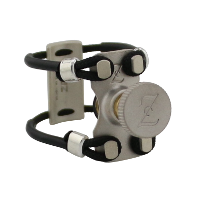 Zac ZL-4119X Top Silver Metal Ligature X-Grip - For Tenor Sax Metal Mouthpiece, Large Size