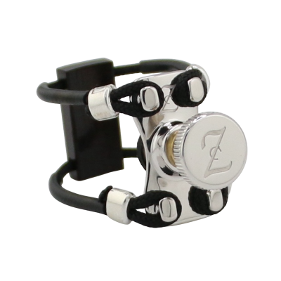 Zac ZL-5204NX New Top Rhodium Wood Ligature X-Grip - For Bb Clarinet Mouthpiece, Medium Size