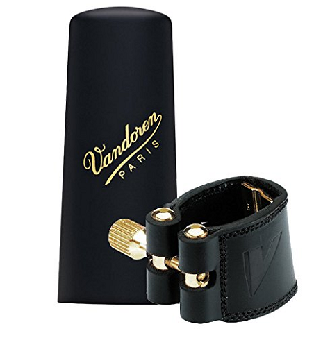 Vandoren Tenor Sax Leather Ligature & Plastic Cap for Hard Rubber MPC - LC28P