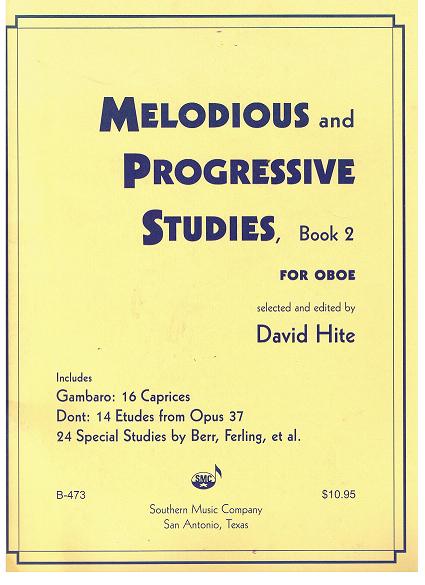 HITE MELODIOUS & PROGRESSIVE STUDIES FOR OBOE - BOOK 2 B473