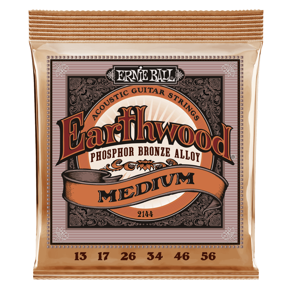 Ernie Ball Earthwood Medium Phosphor Bronze Acoustic Guitar Strings - 13-56 Gauge - 2144