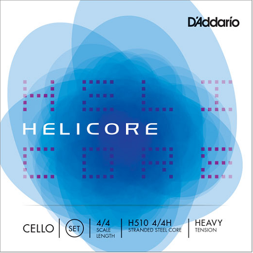 D'Addario Helicore Cello String SET, 4/4 Scale, Heavy Tension