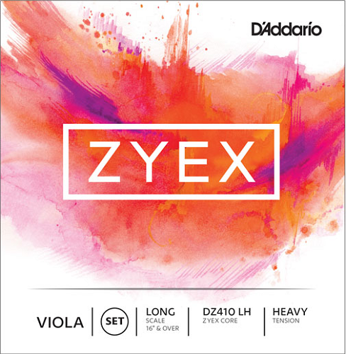 D'Addario Zyex Viola String SET, Long Scale, Heavy Tension