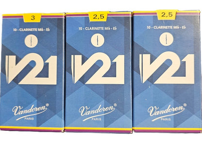 Vandoren V21 Eb Clarinet Reeds 3 Box Bulk