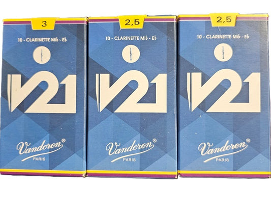 Vandoren V21 Eb Clarinet Reeds 3 Box Bulk