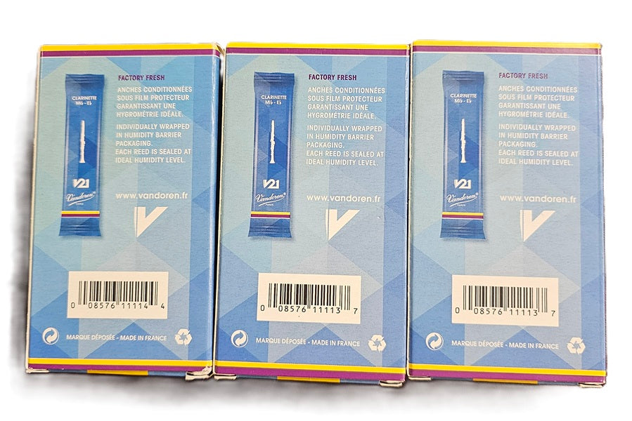 Vandoren V21 Eb Clarinet Reeds 3 Box Bulk