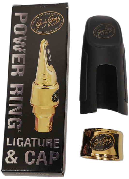 Jody Jazz MA1 Alto Sax Power Ring Ligature Gold With Cap for DV Alto and SuperJet Alto