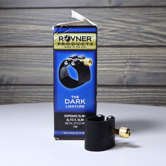 Rovner Soprano Slim / Alto X. Slim Metal Ligature Dark 1MB - B-STOCK