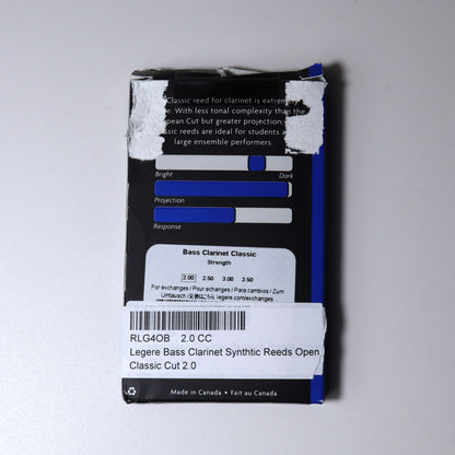 Legere Classic Bass Clarinet Reed 2.0 Open Box