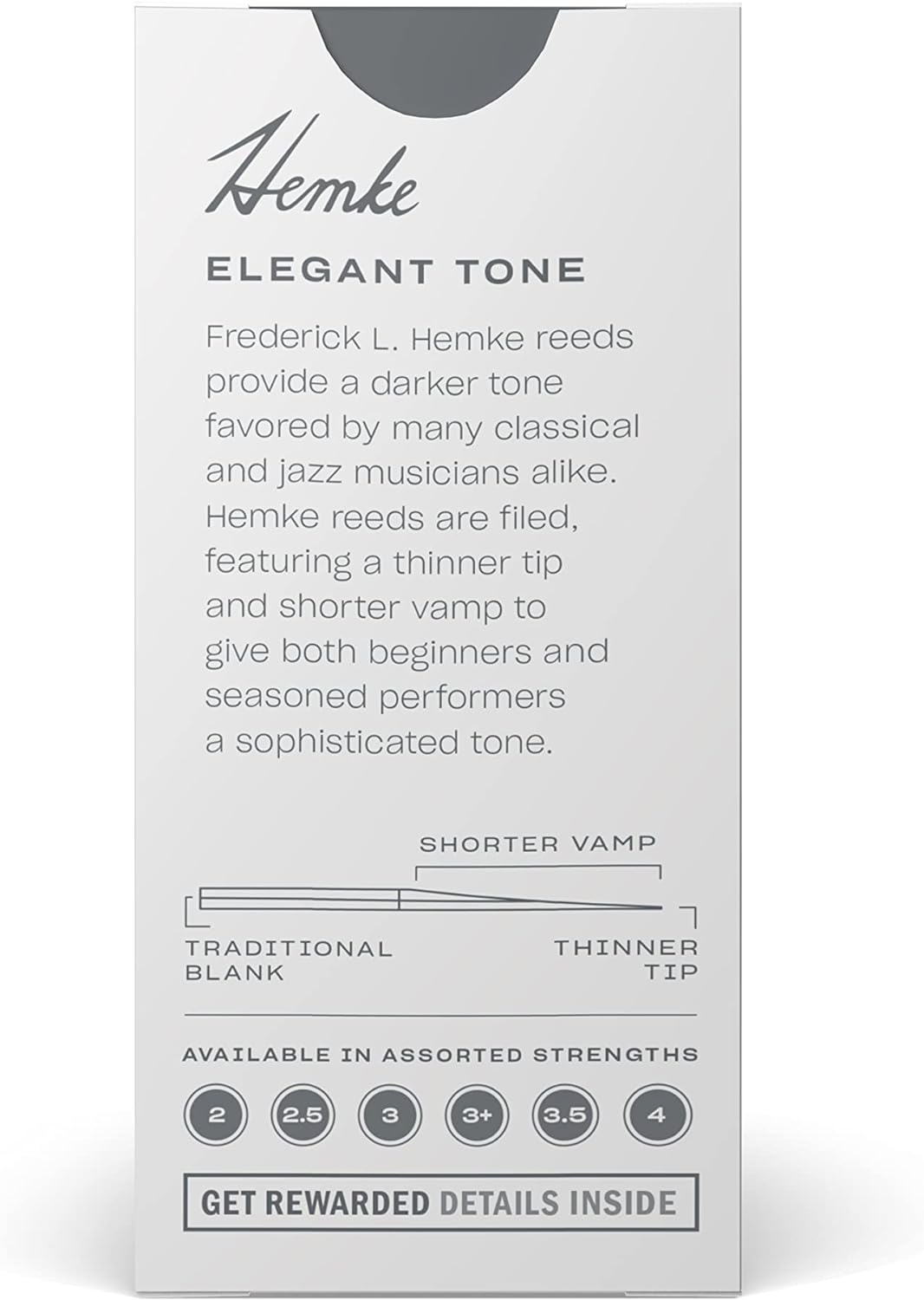 Frederick L. Hemke Alto Saxophone Reeds Filed - 5 Per Box DISCONTINUED