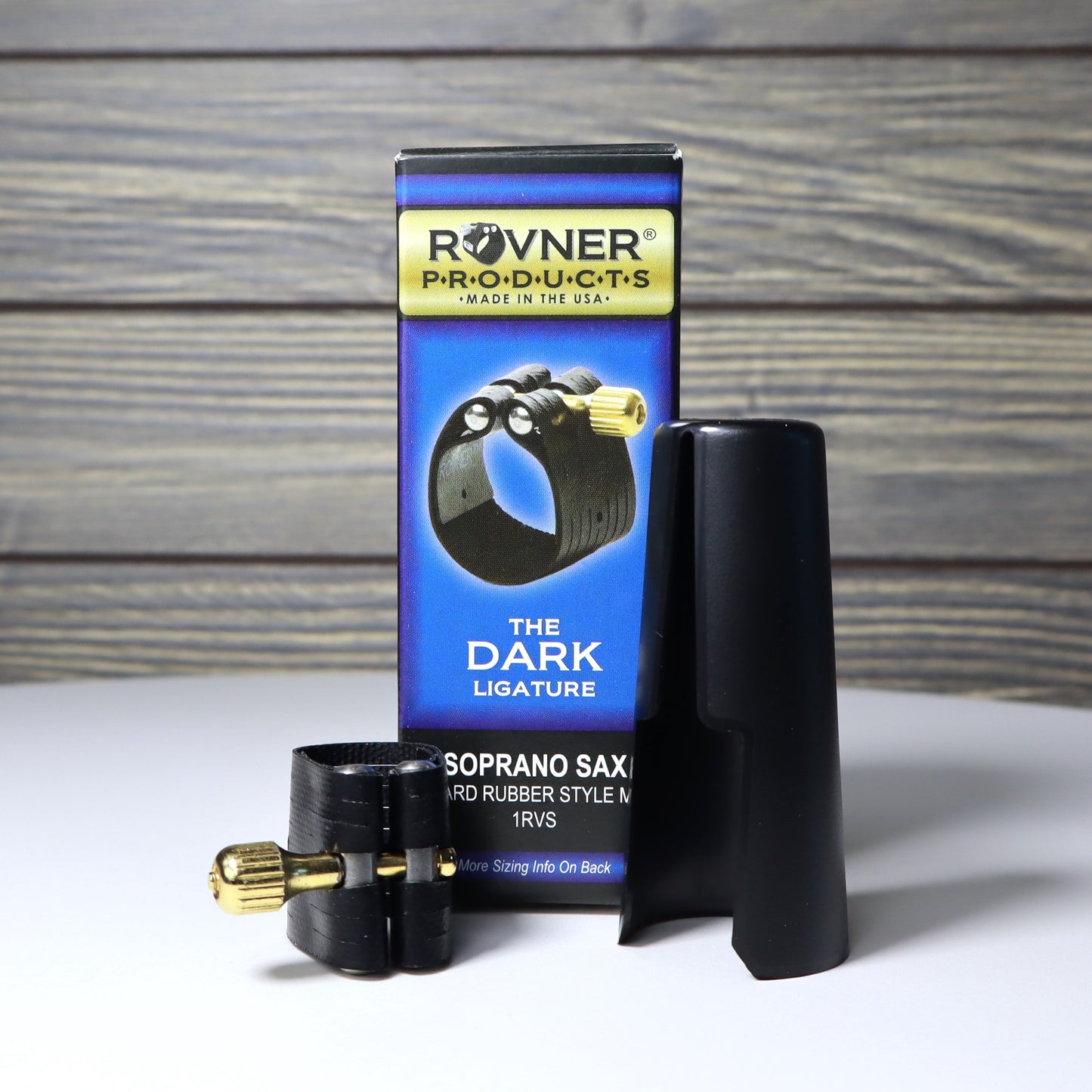 Rovner Dark Soprano Sax HR Ligature & Cap - 1RVS B-STOCK