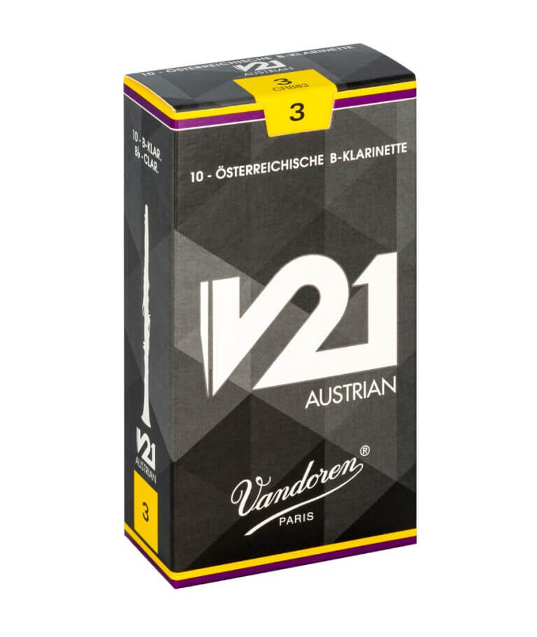 Vandoren Bb Clarinet V21 Austrian Reeds Strength #2 - Box of 10