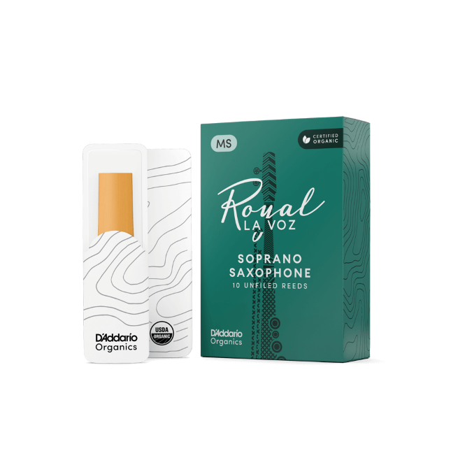 Royal La Voz Organic Soprano Saxophone Reeds Medium 10-Pack
