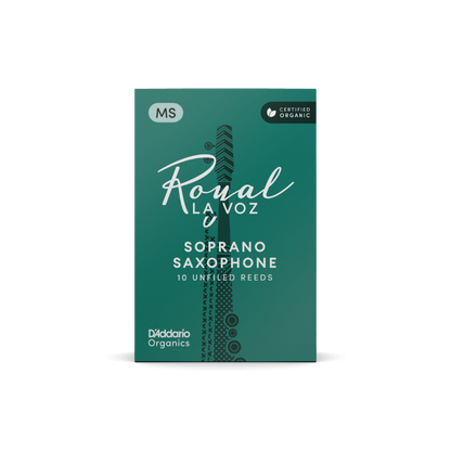 Royal La Voz Organic Soprano Saxophone Reeds Medium 10-Pack