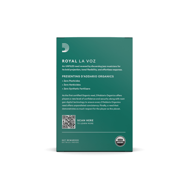 Royal La Voz Organic Soprano Saxophone Reeds Medium 10-Pack
