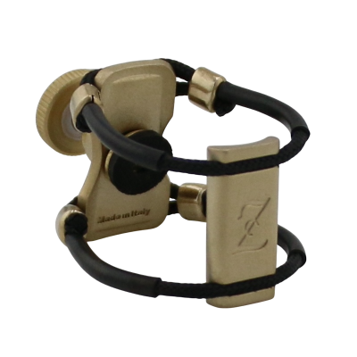 Zac ZL-1129X Brass Metal Ligature X-Grip - For Baritone Sax Ebonite Mouthpiece, Medium Size 2