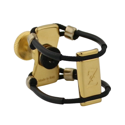 Zac ZL-3316NX New All Gold Metal Ligature X-Grip - For Alto Sax Ebonite Mouthpiece, Medium Size