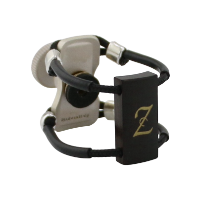Zac ZL-4202X Top Silver Wood Ligature X-Grip - For Eb Piccolo Clarinet Mouthpiece, Medium Size