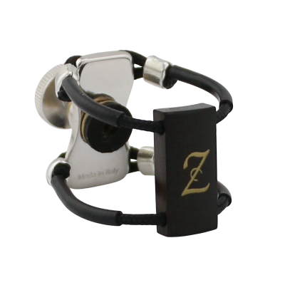 Zac ZL-5204NX New Top Rhodium Wood Ligature X-Grip - For Bb Clarinet Mouthpiece, Medium Size