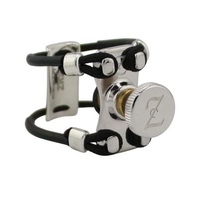 Zac ZL-5304NX New All Top Rhodium Metal Ligature X-Grip - For Bb Clarinet Mouthpiece, Medium Size