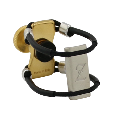 Zac ZL-6116NX New Top Gold Metal Ligature X-Grip - For Alto Sax Ebonite Mouthpiece, Medium Size