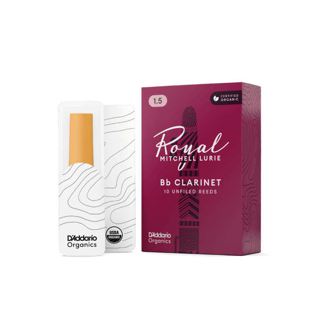 Royal Mitchell Lurie Organic Bb Clarinet Reeds Strength 1.5 10-Pack