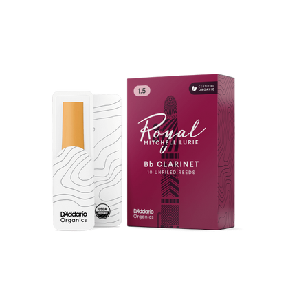 Royal Mitchell Lurie Organic Bb Clarinet Reeds Strength 1.5 10-Pack