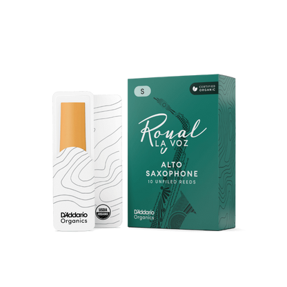 Royal La Voz Organic Alto Saxophone Reeds Medium Hard 10-Pack
