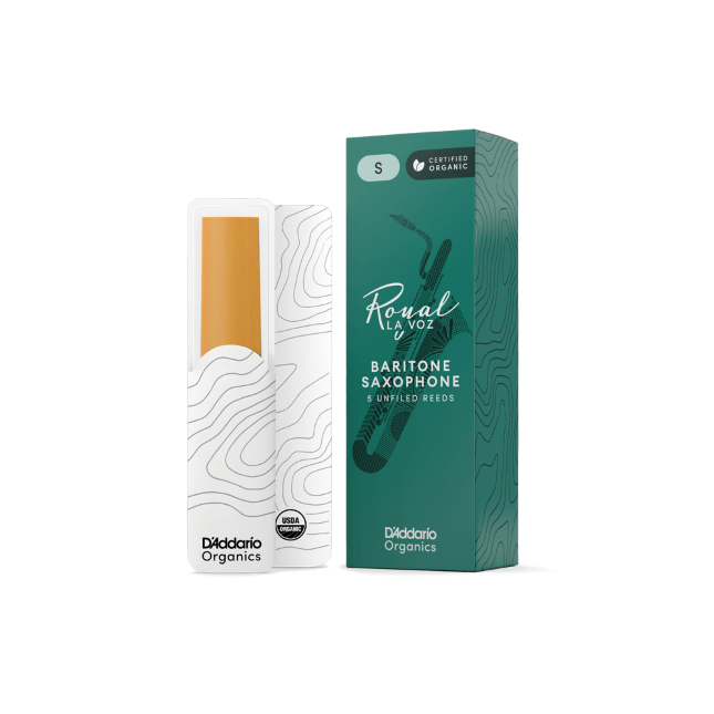 Royal La Voz Organic Baritone Saxophone Reeds Medium Hard 5-Pack
