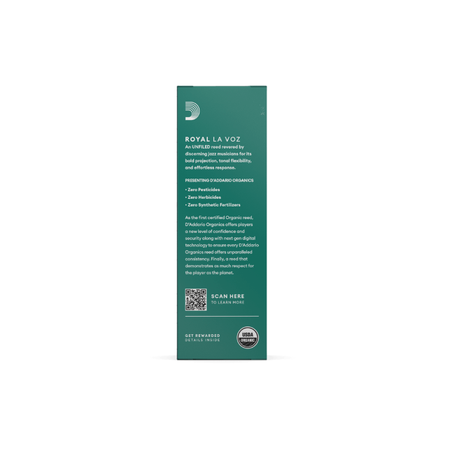 Royal La Voz Organic Baritone Saxophone Reeds Medium Hard 5-Pack