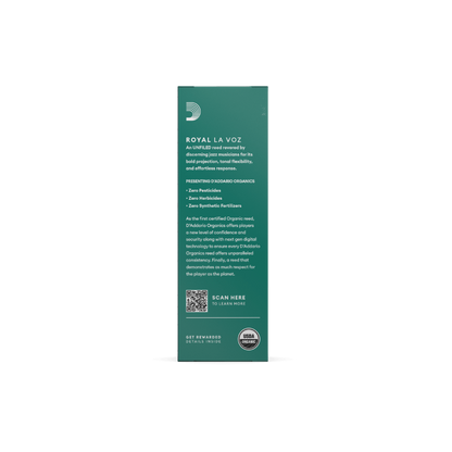 Royal La Voz Organic Bass Clarinet Reeds Medium Soft 5-Pack