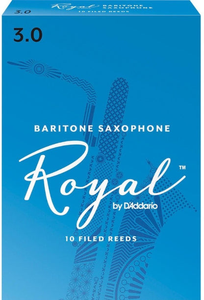 Royal by D'Addario Baritone Saxophone Reeds Filed - 10 Per Box