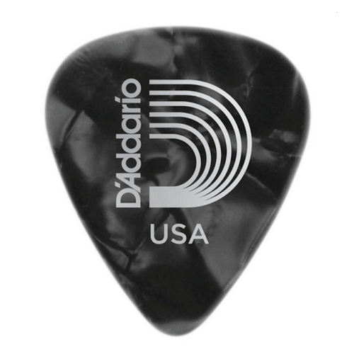 D'Addario Planet Waves Black Pearl Celluloid Guitar Picks - 100 Packs
