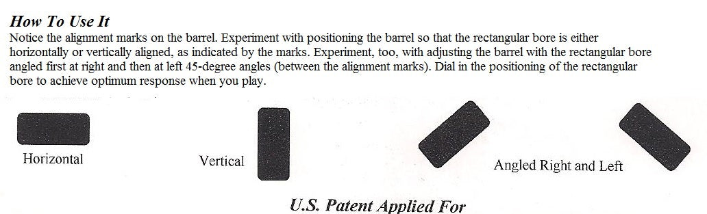 Rovner Rectangular Bore Clarinet Barrel