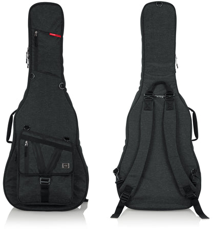 Gator Transit Series Acoustic Guitar Gig Bag- Charcoal Exterior - GT-ACOUSTIC