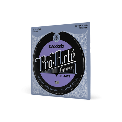 D'Addario ProArte Dynacore Classical Guitar Strings, Titanium Trebles, Extra-Hard Tension -EJ44TT