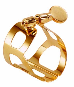 BG France Traditional Gold Plated Soprano Sax Ligature & Platic Cap - L51
