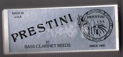 Prestini Bass Clarinet Reeds - 10 Per Box - Old Stock