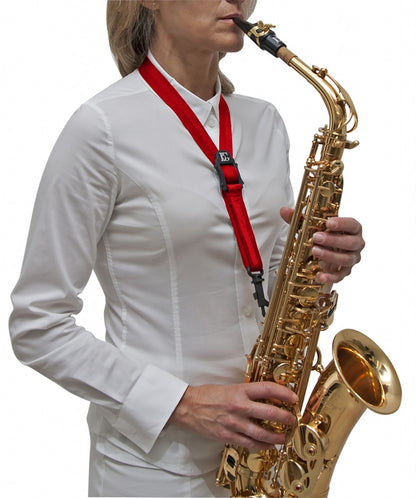 BG France Standard Sax Strap S39SH - Red Strap with Snap Hook