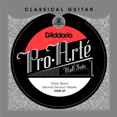 D'Addario  Pro-Arte Clear Nylon Treble, Normal Tension Half Set Classical Guitar Strings