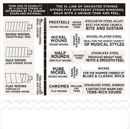D'Addario  Chromes Flat Wound, Jazz Light, 11-50 Electric Guitar Strings - ECG24