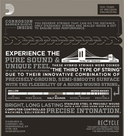 D'Addario Half Rounds, Super Light, 9-42 Electric Guitar Strings