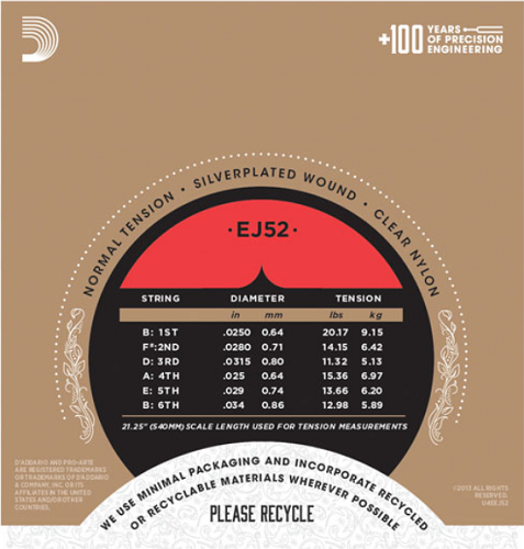 D'Addario  Pro-Arte Normal Tension Alto Gutiar Strings