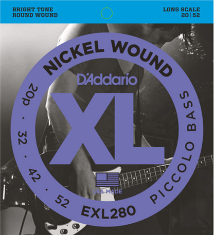 D'Addario Nickel Wound, Long Scale, 20-52 Piccolo Bass Strings