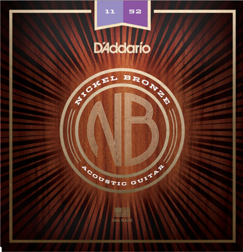 D'Addario Nickel Bronze, Custom Light, 11-52 Acoustic Guitar Strings