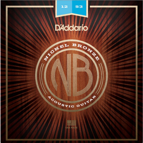 D'Addario  Nickel Bronze, Light, 12-53 Acoustic Guitar Strings