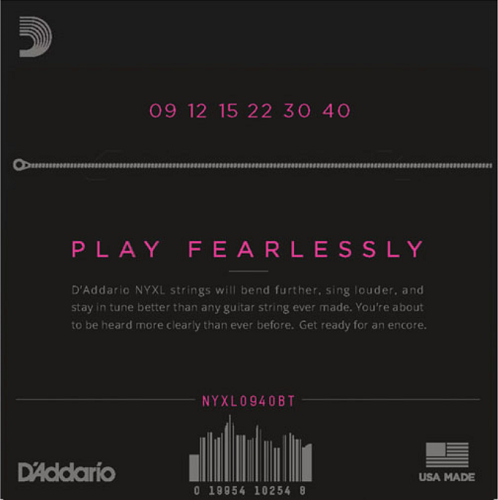 D'Addario Nickel Wound, Balanced TENSION, Super Light, 09-40 Electric Guitar Strings