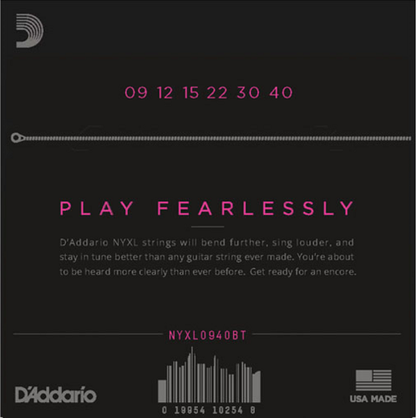 D'Addario Nickel Wound, Balanced TENSION, Super Light, 09-40 Electric Guitar Strings