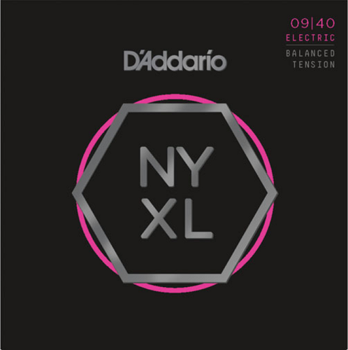 D'Addario Nickel Wound, Balanced TENSION, Super Light, 09-40 Electric Guitar Strings